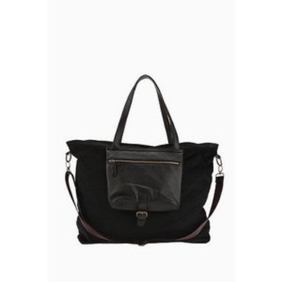 BDG Urban Outfitters black cord tote with faux leather detailing, OS - Picture 1 of 6